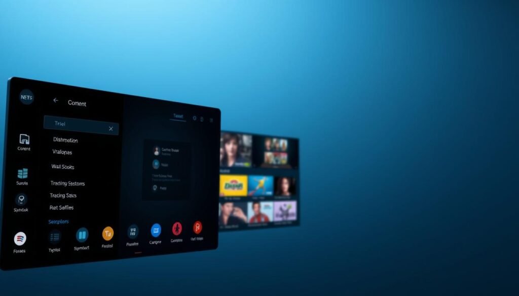A high-resolution screenshot of the IPTV Smarters Pro application interface, showcasing its sleek and modern design. The foreground features the main dashboard, with prominent icons and intuitive menu options. In the middle ground, various content categories are neatly organized, hinting at the breadth of available streaming content. The background subtly blends shades of blue and gray, conveying a sense of professionalism and technological sophistication. The lighting is soft and evenly distributed, ensuring a clear and detailed representation of the application's user experience. The overall composition emphasizes the intuitive and powerful nature of the IPTV Smarters Pro platform. A high-resolution screenshot of the IPTV Smarters Pro application interface, showcasing its sleek and modern design. The foreground features the main dashboard, with prominent icons and intuitive menu options. In the middle ground, various content categories are neatly organized, hinting at the breadth of available streaming content. The background subtly blends shades of blue and gray, conveying a sense of professionalism and technological sophistication. The lighting is soft and evenly distributed, ensuring a clear and detailed representation of the application's user experience. The overall composition emphasizes the intuitive and powerful nature of the IPTV Smarters Pro platform.